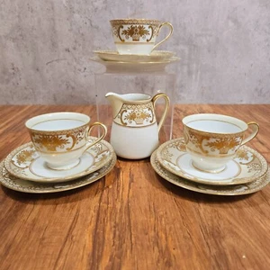 Set x3 Noritake Cesto di Fiori Trio Tazze Piattini e Piatti Lattiera - Foto 1 di 19