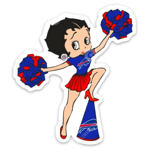 Buffalo Bills Cheerleader MAGNET - Betty Boop NY NFL Josh Allen Cover
