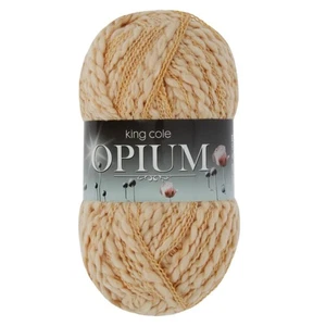 King Cole Opium Wool Yarn Chunky Cotton Acrylic Flame Knitting Crochet 250m 100m - Picture 1 of 11