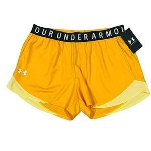 NEW Under Armour Play Up Shorts 3.0 Sunset Loose Fit Headgear Womens Sz M - Picture 1 of 11