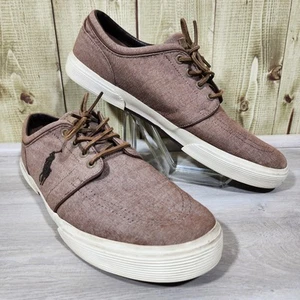 Polo Ralph Lauren Faxon Low Herren Größe 13 D hellbraun Chambray Lifestyle Schuh - Bild 1 von 17