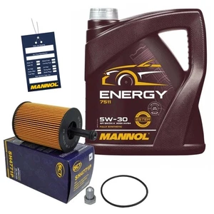 Ölwechselpaket MANNOL 5W30 FÜR AUDI A3 A4 SEAT SKODA VW GOLF 4 5 6 T5 TDI - Bild 1 von 1