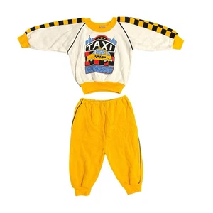 Babyfair vintage puffy taxi cab yellow checkered two piece baby sweatsuit 24 mon - Bild 1 von 24