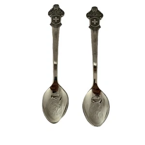 Rolex Bucherer Lucerne Switzerland Souvenir Collector Spoons Vintage Lot Of 2 - Picture 1 of 5