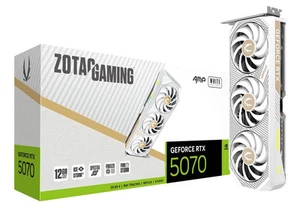ZOTAC Gaming GeForce RTX 5070 AMP White 12GB GDDR7 Graphics Board - Picture 1 of 6
