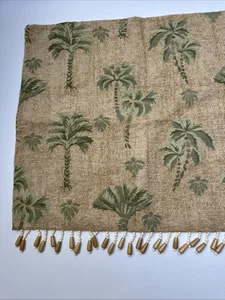 Brentwood Originals Palm Trees Wood Bead Fringe Valance 72” X 15” 8361 Amber - Picture 1 of 8