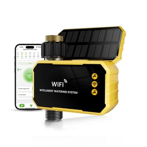WiFi Water Timer with Brass Inlet, 1 Zone Smart Hose, Sprinkler Timer for Gar... - Picture 1 of 9