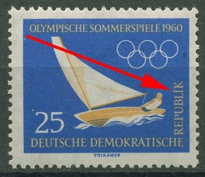 DDR 1960 Olympische Spiele 1960 Rom mit Plattenfehler 749 f 43 postfrisch - Bild 1 von 1