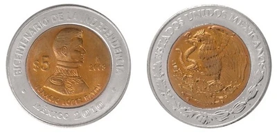Mexico 5 Pesos, 2008, KM #894, Mint Commemorative - Image 1 of 3