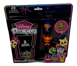 Disney Doorables Neon Glow Pack, 5 Figuren 🔥Blacklight 🔥 Woody+Stitch+3 - Bild 1 von 3