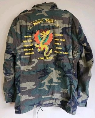 ALPHA INDUSTRIES Hombres Talla L Chaqueta Dragon World Tour Abrigo de Campo Bosque Camuflaje Foto 1 de 4