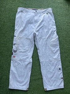 Vintage 90’s Bugle Boy Air Force Cargo Double Knee Chocolate Chip 38x30 Baggy - Picture 1 of 11
