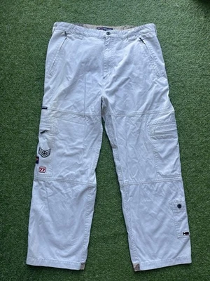 Vintage 90’s Bugle Boy Air Force Cargo Double Knee Chocolate Chip 38x30 Baggy - Image 1 of 4