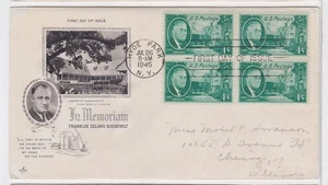 TurtlesTradingPost- Franklin D Roosevelt Memorial 1945 FDC #930 Artcraft Cachet - Picture 1 of 1