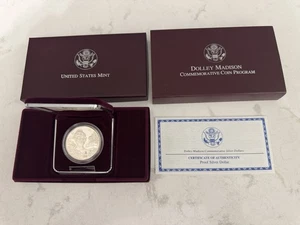 1999 P Dolley Madison Commemorative Proof Silver Dollar - Picture 1 of 3