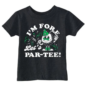 Toddler Funny T Shirts Im Fore Lets Par Tee Sarcastic Golfing Graphic Novelty - Picture 1 of 7