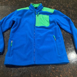 EUC Vineyard Vines Boy’s Fleece Full-Zip Blue Green Jacket Size XL 20 - Picture 1 of 7