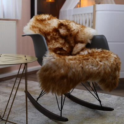 XXL Echtes Lammfell Schaffell,  Ökologisch gegerbt, 110-120cm - Aktion - Bild 1 von 4