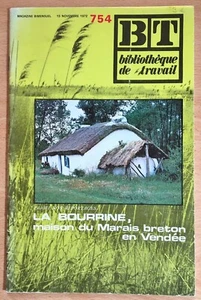 BT  n° 754- LA BOURRINE maison du Marais breton en Vendée - 1972 - Picture 1 of 1