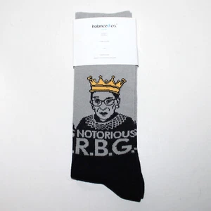 Socken Ruth Bader Ginsburg Notorious RBG 1 Paar Balanced Co grau schwarz US - Bild 1 von 5