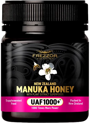 FREZZOR New Zealand Manuka Honey UAF1000+, Immune Support, Skin Health 1-Pack