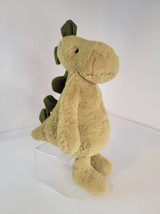 Jellycat Medium Bashful Dino grüner Dinosaurier Plüschtier EUC grün oliv 13 Zoll - Bild 1 von 6