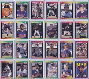Minnesota Twins 1989 Donruss Baseball Team Set 24 Cards includes DK and MVP - Picture 1 of 9