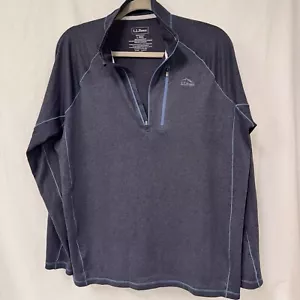 L.L. Bean leicht taillierter Pullover Herren Langarm Strick 1/4 Reißverschlusstasche Gr. L " - Bild 1 von 9
