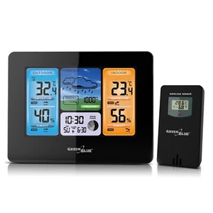 Home Weather Station Wireless DCF Moon Phases Outdoor Sensor Digital Display HQ - Picture 1 of 5