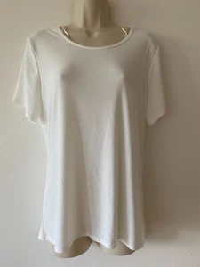 Mia Moda Women's Size 14  Polyester white short sleeve top - Picture 1 of 8