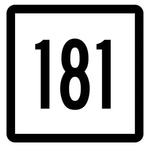 Connecticut State Highway 181 Sticker Decal R5190 Highway Route Sign - Picture 1 of 1