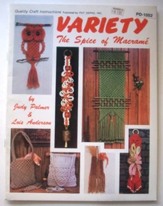 Variety The Spice of Macrame pattern instruction booklet pot hangers owl purse - Picture 1 of 6