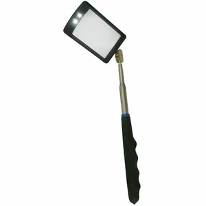 Espejo de inspección telescópico extensible con antorcha de luz brillante 2 LED 50 x 80 mm TE759 - Imagen 1 de 2