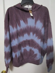 NWT Victoria's Secret PINK Purple Tie-Dye Sweatshirt Size Large MSRP $49 - Picture 1 of 2