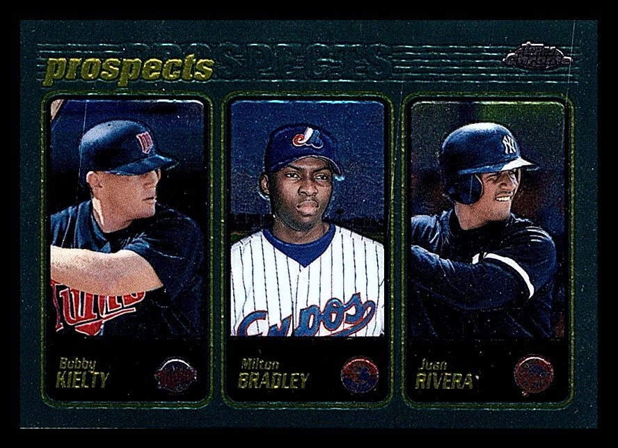 2001 Topps Chrome #301 Bobby Kielty / Milton Bradley / Juan Rivera - Image 1 of 2