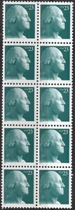 USA NH 3616 23c Washington 10 Briefmarken GROSSHANDEL (Block oder Einzeln) - kostenloser Versand USA - Bild 1 von 1