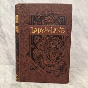 Antique Lady of the Lake Sir Walter Scott Belford Clarke Company Hardcover Book - Foto 1 di 23