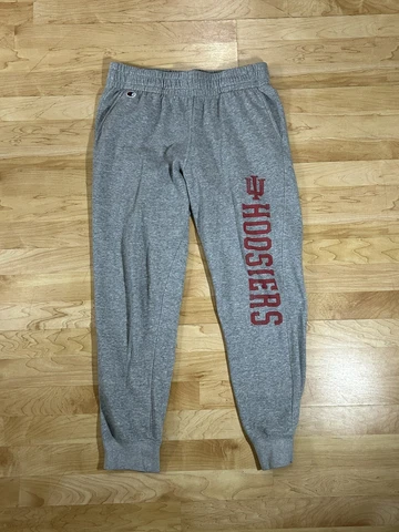 Champion IU Indiana Hoosiers Gray Sweatpants jogger sz Large Cover