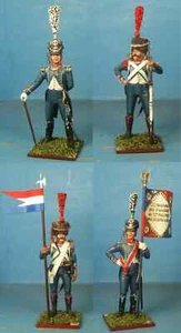 Unmontierter französischer 10th Light Infanterie, Weißmetall 1/30 Figurenbausatz VID SOLDATEN - Bild 1 von 21