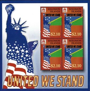 Solomon Islands 2002 - United We Stand, 9/11 Memorial - Sheet of 4 - 942 - MNH