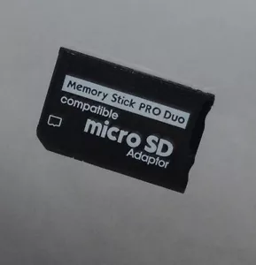 MS Memory Stick Pro duo Adapter für MicroSDHC Speicherkarte für Sony PSP - Bild 1 von 2