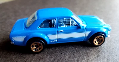 2015 Hot Wheels '70 FORD ESCORT RS 1600 Blue HW Workshop HW Garage 221/250 LOOSE - Image 1 of 4