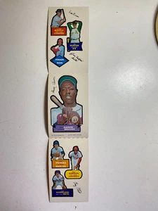 1968 Topps All Star Action Sticker Complete Panel Hank Aaron Mickey Mantle - Picture 1 of 6