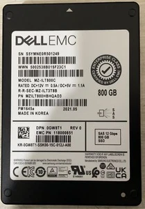 800GB SAS DELL EMC PM1645 MZ-ILT800A 2.5in Enterprise HDD SSD MZ-ILT800AHAHQ - Picture 1 of 2