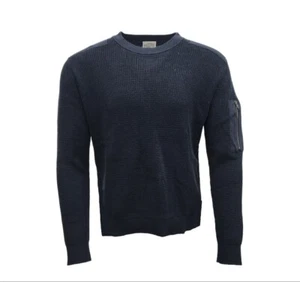 HoodLamb Men's Black Patch Soft Stretchy Hemp Sweater 420 NWT - Picture 1 of 2