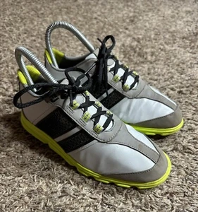 FootJoy Superlites CT Junior Golf Boys Size 3M Bike Toe Shoes Grey 45052 Lace Up - Picture 1 of 8