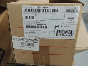 MOLEX 1203410600 DOUBLE ENDED ETHERNET CAT6A CABLE E66E06020M005, NEW (8) PIECES - Picture 1 of 1