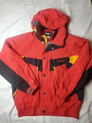 Abrigo Chaqueta Esquí Aislante Nordica Años 90 De Colección Talla Mediana Rojo Con Capucha Cremallera Foto 1 de 4