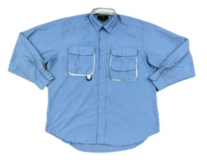 Vintage Orvis Mens Medium Button Down Shirt Blue Fisherman’s Outdoor - Picture 1 of 10