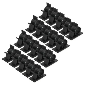 75Pcs Cable Management Clips, 13-16mm Dia Self Adhesive Nylon, Adjustable Black - Afbeelding 1 van 5